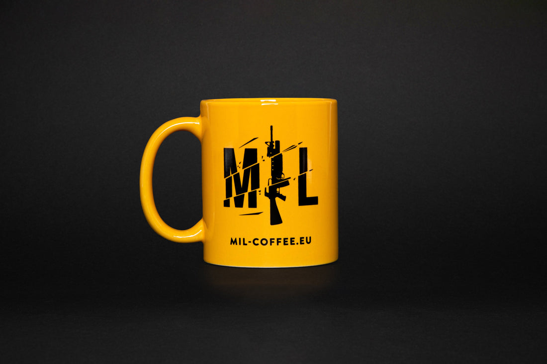 Mil-Coffee yellow mug