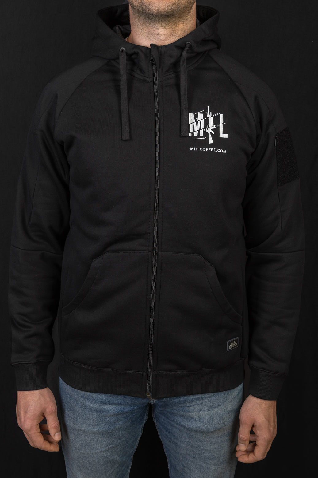 MIL-COFFEE HOODIE FULL ZIP