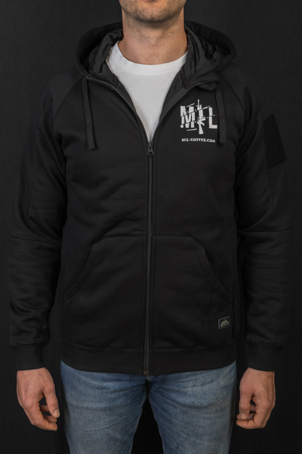 MIL-COFFEE HOODIE FULL ZIP