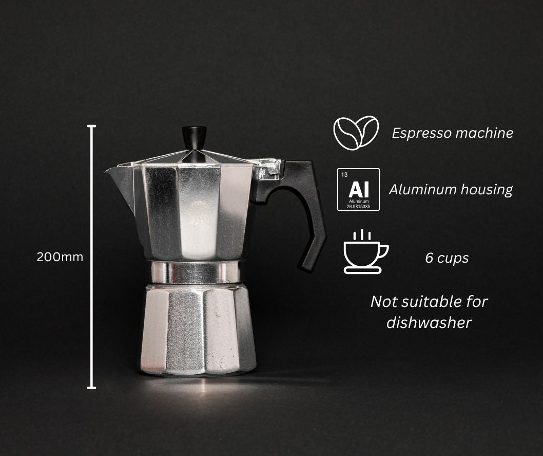 coffee moka pot silver specification