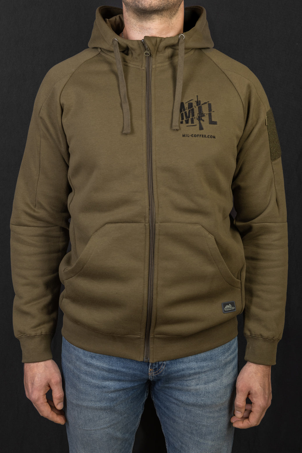 MIL-COFFEE HOODIE FULL ZIP
