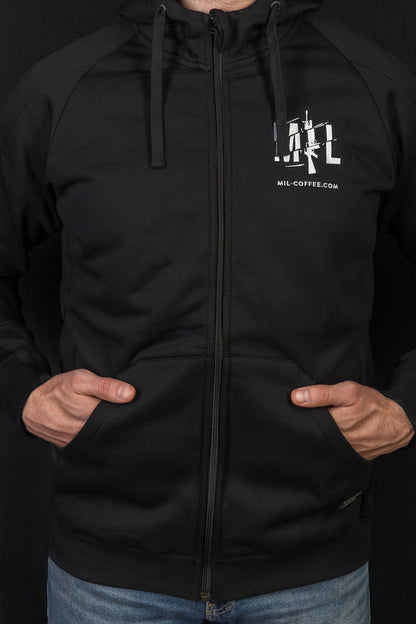 MIL-COFFEE HOODIE FULL ZIP