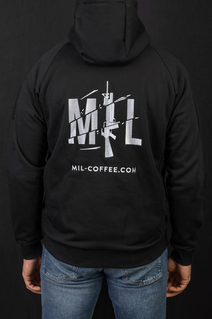MIL-COFFEE HOODIE FULL ZIP